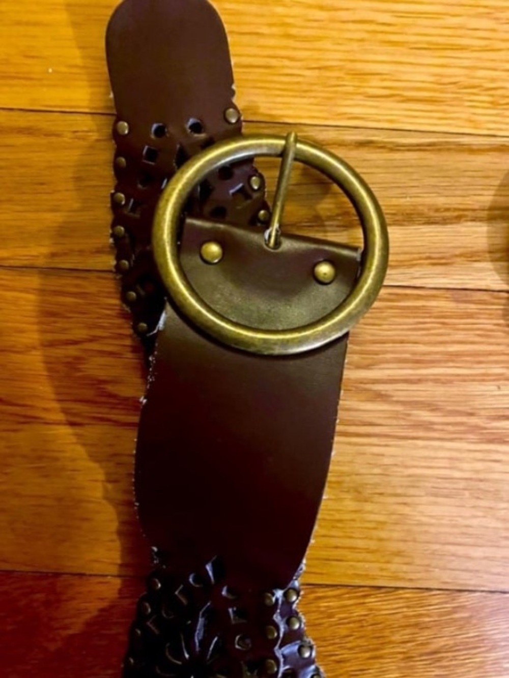 Anthropologie Braided Leather Belts Set of 2 Brown Cognac Boho OS - Picture 3 of 3